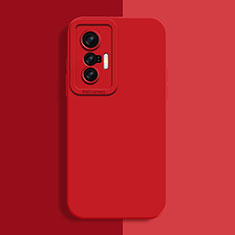 Silikon Hülle Handyhülle Ultra Dünn Flexible Schutzhülle 360 Grad Ganzkörper Tasche für Vivo X70 5G Rot