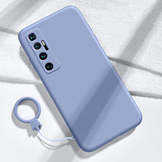 Silikon Hülle Handyhülle Ultra Dünn Flexible Schutzhülle 360 Grad Ganzkörper Tasche für Xiaomi Mi 10 Ultra Lavendel Grau