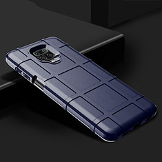 Silikon Hülle Handyhülle Ultra Dünn Flexible Schutzhülle 360 Grad Ganzkörper Tasche für Xiaomi Redmi Note 9 Pro Blau
