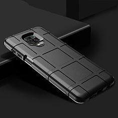 Silikon Hülle Handyhülle Ultra Dünn Flexible Schutzhülle 360 Grad Ganzkörper Tasche für Xiaomi Redmi Note 9 Pro Schwarz