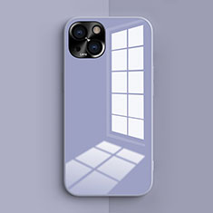 Silikon Hülle Handyhülle Ultra Dünn Flexible Schutzhülle 360 Grad Ganzkörper Tasche G01 für Apple iPhone 13 Mini Lavendel Grau