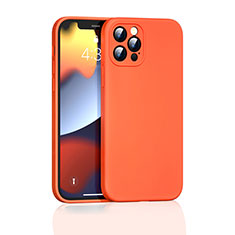 Silikon Hülle Handyhülle Ultra Dünn Flexible Schutzhülle 360 Grad Ganzkörper Tasche G01 für Apple iPhone 13 Pro Max Orange
