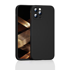 Silikon Hülle Handyhülle Ultra Dünn Flexible Schutzhülle 360 Grad Ganzkörper Tasche G01 für Apple iPhone 15 Pro Schwarz