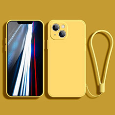 Silikon Hülle Handyhülle Ultra Dünn Flexible Schutzhülle 360 Grad Ganzkörper Tasche G02 für Apple iPhone 13 Gelb