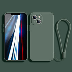 Silikon Hülle Handyhülle Ultra Dünn Flexible Schutzhülle 360 Grad Ganzkörper Tasche G02 für Apple iPhone 13 Grün