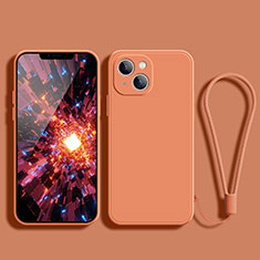 Silikon Hülle Handyhülle Ultra Dünn Flexible Schutzhülle 360 Grad Ganzkörper Tasche G02 für Apple iPhone 13 Mini Orange