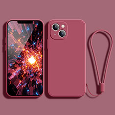 Silikon Hülle Handyhülle Ultra Dünn Flexible Schutzhülle 360 Grad Ganzkörper Tasche G02 für Apple iPhone 13 Mini Rot
