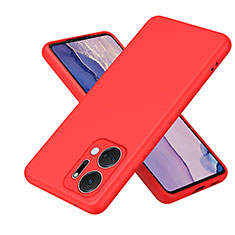Silikon Hülle Handyhülle Ultra Dünn Flexible Schutzhülle 360 Grad Ganzkörper Tasche H01P für Huawei Honor X7a Rot