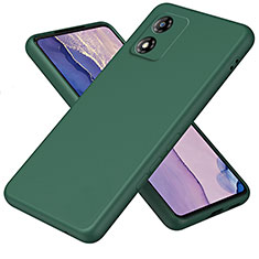 Silikon Hülle Handyhülle Ultra Dünn Flexible Schutzhülle 360 Grad Ganzkörper Tasche H01P für Motorola Moto E13 Grün