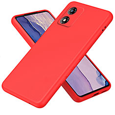 Silikon Hülle Handyhülle Ultra Dünn Flexible Schutzhülle 360 Grad Ganzkörper Tasche H01P für Motorola Moto E13 Rot