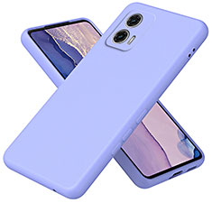 Silikon Hülle Handyhülle Ultra Dünn Flexible Schutzhülle 360 Grad Ganzkörper Tasche H01P für Motorola Moto G73 5G Violett