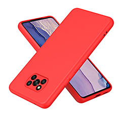 Silikon Hülle Handyhülle Ultra Dünn Flexible Schutzhülle 360 Grad Ganzkörper Tasche H01P für Xiaomi Poco X3 Pro Rot