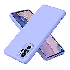 Silikon Hülle Handyhülle Ultra Dünn Flexible Schutzhülle 360 Grad Ganzkörper Tasche H01P für Xiaomi Redmi Note 10 4G Violett