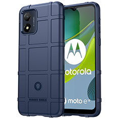 Silikon Hülle Handyhülle Ultra Dünn Flexible Schutzhülle 360 Grad Ganzkörper Tasche J01S für Motorola Moto E13 Blau