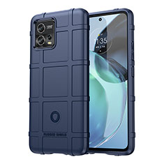 Silikon Hülle Handyhülle Ultra Dünn Flexible Schutzhülle 360 Grad Ganzkörper Tasche J01S für Motorola Moto G72 Blau