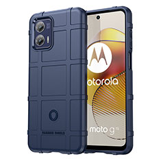 Silikon Hülle Handyhülle Ultra Dünn Flexible Schutzhülle 360 Grad Ganzkörper Tasche J01S für Motorola Moto G73 5G Blau