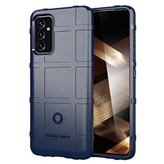 Silikon Hülle Handyhülle Ultra Dünn Flexible Schutzhülle 360 Grad Ganzkörper Tasche J01S für Samsung Galaxy A15 5G Blau