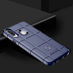 Silikon Hülle Handyhülle Ultra Dünn Flexible Schutzhülle 360 Grad Ganzkörper Tasche J01S für Samsung Galaxy A20s Blau