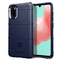 Silikon Hülle Handyhülle Ultra Dünn Flexible Schutzhülle 360 Grad Ganzkörper Tasche J01S für Samsung Galaxy A41 Blau