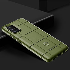 Silikon Hülle Handyhülle Ultra Dünn Flexible Schutzhülle 360 Grad Ganzkörper Tasche J01S für Samsung Galaxy A71 5G Grün