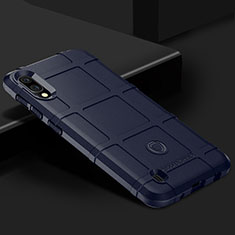 Silikon Hülle Handyhülle Ultra Dünn Flexible Schutzhülle 360 Grad Ganzkörper Tasche J01S für Samsung Galaxy M10 Blau