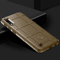 Silikon Hülle Handyhülle Ultra Dünn Flexible Schutzhülle 360 Grad Ganzkörper Tasche J01S für Samsung Galaxy M10 Braun