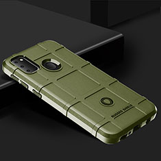 Silikon Hülle Handyhülle Ultra Dünn Flexible Schutzhülle 360 Grad Ganzkörper Tasche J01S für Samsung Galaxy M21 Grün