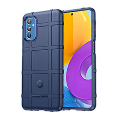 Silikon Hülle Handyhülle Ultra Dünn Flexible Schutzhülle 360 Grad Ganzkörper Tasche J01S für Samsung Galaxy M52 5G Blau