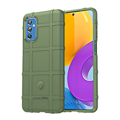 Silikon Hülle Handyhülle Ultra Dünn Flexible Schutzhülle 360 Grad Ganzkörper Tasche J01S für Samsung Galaxy M52 5G Grün
