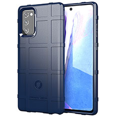 Silikon Hülle Handyhülle Ultra Dünn Flexible Schutzhülle 360 Grad Ganzkörper Tasche J01S für Samsung Galaxy Note 20 5G Blau
