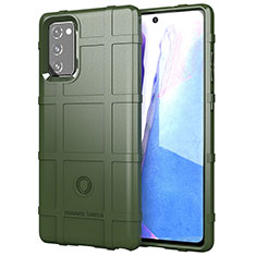 Silikon Hülle Handyhülle Ultra Dünn Flexible Schutzhülle 360 Grad Ganzkörper Tasche J01S für Samsung Galaxy Note 20 5G Grün