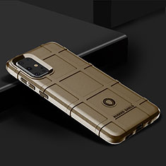 Silikon Hülle Handyhülle Ultra Dünn Flexible Schutzhülle 360 Grad Ganzkörper Tasche J01S für Samsung Galaxy S20 Plus 5G Braun