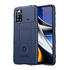 Silikon Hülle Handyhülle Ultra Dünn Flexible Schutzhülle 360 Grad Ganzkörper Tasche J01S für Xiaomi Redmi Note 11E Pro 5G Blau