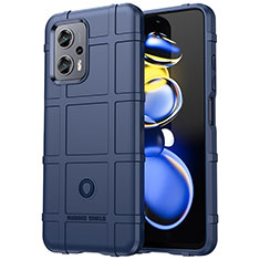 Silikon Hülle Handyhülle Ultra Dünn Flexible Schutzhülle 360 Grad Ganzkörper Tasche J01S für Xiaomi Redmi Note 11T Pro+ Plus 5G Blau