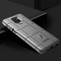 Silikon Hülle Handyhülle Ultra Dünn Flexible Schutzhülle 360 Grad Ganzkörper Tasche J01S für Xiaomi Redmi Note 9 Pro Grau