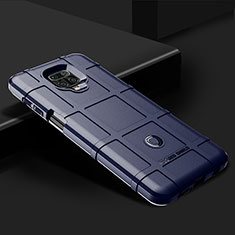 Silikon Hülle Handyhülle Ultra Dünn Flexible Schutzhülle 360 Grad Ganzkörper Tasche J01S für Xiaomi Redmi Note 9 Pro Max Blau