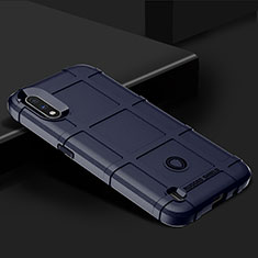 Silikon Hülle Handyhülle Ultra Dünn Flexible Schutzhülle 360 Grad Ganzkörper Tasche J02S für Samsung Galaxy A01 SM-A015 Blau