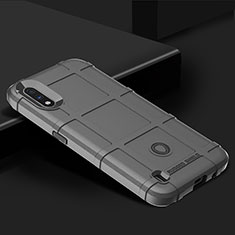 Silikon Hülle Handyhülle Ultra Dünn Flexible Schutzhülle 360 Grad Ganzkörper Tasche J02S für Samsung Galaxy A01 SM-A015 Grau