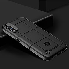 Silikon Hülle Handyhülle Ultra Dünn Flexible Schutzhülle 360 Grad Ganzkörper Tasche J02S für Samsung Galaxy A01 SM-A015 Schwarz