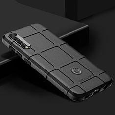 Silikon Hülle Handyhülle Ultra Dünn Flexible Schutzhülle 360 Grad Ganzkörper Tasche J02S für Samsung Galaxy A30S Schwarz