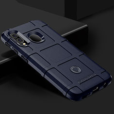 Silikon Hülle Handyhülle Ultra Dünn Flexible Schutzhülle 360 Grad Ganzkörper Tasche J02S für Samsung Galaxy A40 Blau