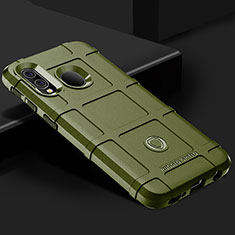Silikon Hülle Handyhülle Ultra Dünn Flexible Schutzhülle 360 Grad Ganzkörper Tasche J02S für Samsung Galaxy A40 Grün