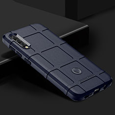Silikon Hülle Handyhülle Ultra Dünn Flexible Schutzhülle 360 Grad Ganzkörper Tasche J02S für Samsung Galaxy A50S Blau