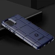 Silikon Hülle Handyhülle Ultra Dünn Flexible Schutzhülle 360 Grad Ganzkörper Tasche J02S für Samsung Galaxy A81 Blau