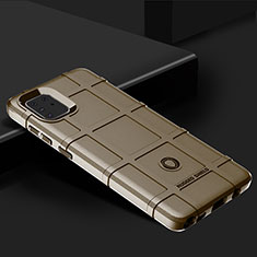 Silikon Hülle Handyhülle Ultra Dünn Flexible Schutzhülle 360 Grad Ganzkörper Tasche J02S für Samsung Galaxy A81 Braun