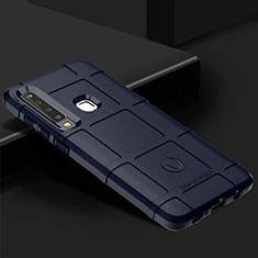 Silikon Hülle Handyhülle Ultra Dünn Flexible Schutzhülle 360 Grad Ganzkörper Tasche J02S für Samsung Galaxy A9 (2018) A920 Blau