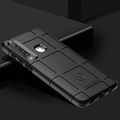 Silikon Hülle Handyhülle Ultra Dünn Flexible Schutzhülle 360 Grad Ganzkörper Tasche J02S für Samsung Galaxy A9 Star Pro Schwarz