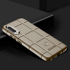 Silikon Hülle Handyhülle Ultra Dünn Flexible Schutzhülle 360 Grad Ganzkörper Tasche J02S für Samsung Galaxy A90 5G Braun