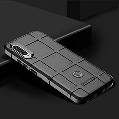 Silikon Hülle Handyhülle Ultra Dünn Flexible Schutzhülle 360 Grad Ganzkörper Tasche J02S für Samsung Galaxy A90 5G Schwarz