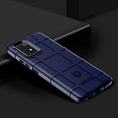 Silikon Hülle Handyhülle Ultra Dünn Flexible Schutzhülle 360 Grad Ganzkörper Tasche J02S für Samsung Galaxy A91 Blau